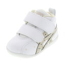 アシックス スクスク アミュレファースト SL ベビー シューズ ASICS SUKU2 1144A223 102 ホワイト・シャンパンゴールド 白 星柄 11.5cm〜13.5cm
