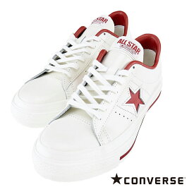 コンバース ワンスターJ WH/RD 白 赤 レザー メンズ カジュアル スニーカー CONVERSE 32346512225