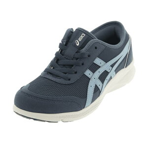 アシックス asics レディース ウォーキング シューズ ハダシウォーカー 3E相当 歩きやすい 疲れにくい ファスナー 1292A066-400 NAVY BLUE/GREY BLUE ネイビー×グレー