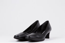 FIZZ REEN 5025 幅3E ブラック クロ 黒色 日本製 フィズリーン レディース 女性用 本革レザー 5cmヒール パンプス 冠婚葬祭 靴 22-24.5cm