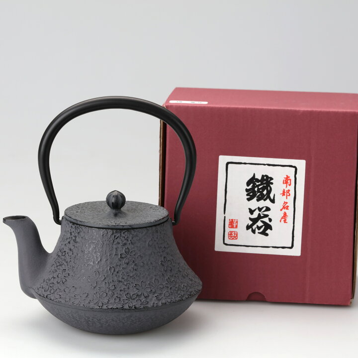 楽天市場】南部鉄器 鉄瓶 急須 富士桜 0.4L 茶こし付 日本製 金気止め 