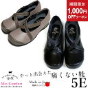 【1000円OFFクーポン！マラソン最終日】ストラップコンフォート シューズ パンプス ワイズ 5e　痛くない 3cm 本革 日本製 幅広 甲高 外反母趾 レザー シンプル クロス おしゃれ 靴 婦人靴 シューズ 歩きやすい 巻き爪 レディース u40