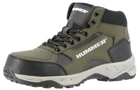 【ポイント10倍】 HUMMER ハマー HM-S2 メンズ 鋼製先芯入 安全靴 セーフティースニーカー ミドルカットタイプ 24.5cm～28.0cm