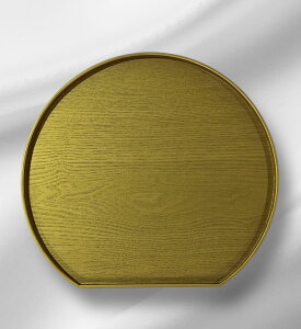 木製 半月トレイ 春色食洗機対応 おしゃれ 皿 お皿 丸皿 プレート 漆塗り うるし 伝統工芸 塗り 黒江 YOSHIHIKO FUJII 贈り物 ギフト プレゼント