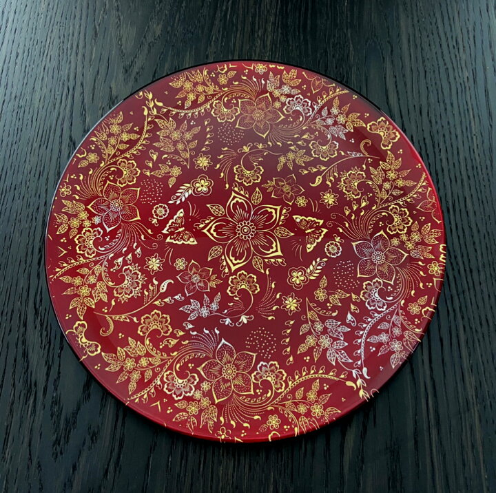 楽天市場】蒔絵 MAKIE 赤溜 花舞 フラットプレート S M L 漆器 漆 