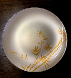 蒔絵 MAKIE MAJO マジョシルバー 竹 フラットプレート S M L 漆器 漆ガラス ガラス食器 ガラス プレート 食器 食洗機対応 おしゃれ 皿 お皿 丸皿 漆塗り うるし 伝統工芸 黒江 YOSHIHIKO FUJII 贈り物 ギフト プレゼント