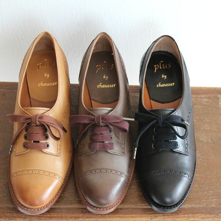 楽天市場】plus by chausser プリュス バイ ショセ キャップトゥレース 