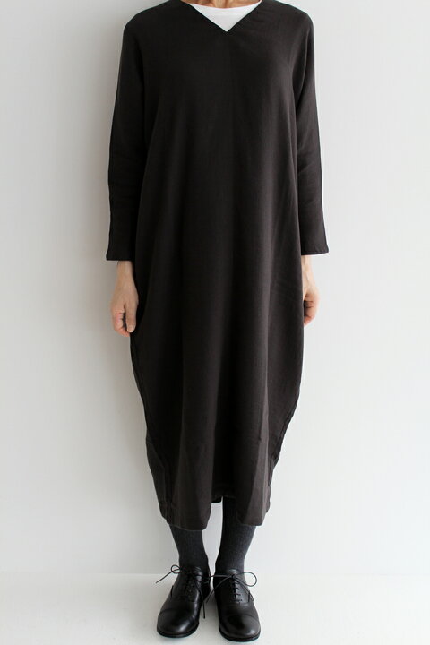 楽天市場】evam eva エヴァムエヴァ cotton v neck op コットン V  