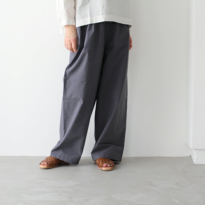楽天市場】evam eva エヴァムエヴァ cotton wide pants コットン  