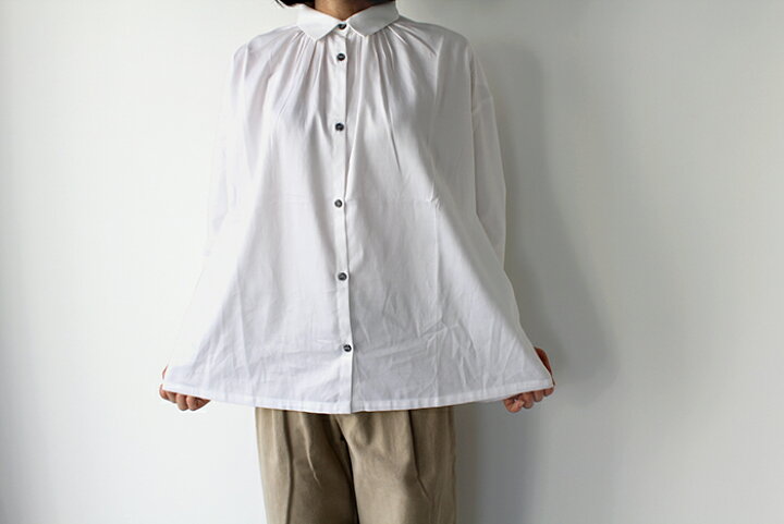 楽天市場】Honnete オネット LONG SLV GATHER SHIRTS ロングスリーブ 