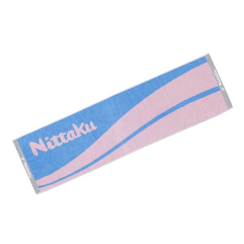 『2年保証』日本卓球 Nittaku NL-9258 卓球 タオル ウェーブ スポーツタオル ピンク 