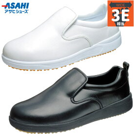 3E アサヒシューズ メンズ レディース アサヒコック 101 靴 シューズ コックシューズ 黒 白 送料無料 asahi shoes KF6922