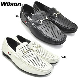 3E 幅広 ワイド ウイルソン メンズ 靴 シューズ カジュアル ドライビングシューズ デッキシューズ モカシン ローファー スリッポン ビット パンチング Wilson 8804