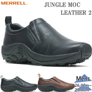  Y JUNGLE MOC LEATHER 2 WObN U[ Xj[J[ C V[Y ubN   MERRELL J000439 J17199
