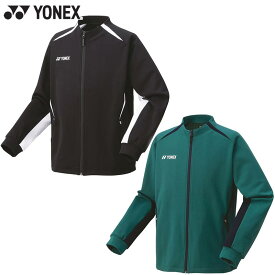 ヨネックス メンズ メンズニットウォームアップシャツ バドミントン ウェア 競技 アウター 長袖 UVカット 吸汗速乾 ストレッチ 制電 ブラック 黒 グリーン 緑 送料無料 YONEX 51045