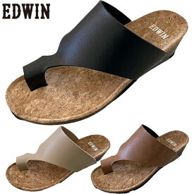 エドウィン サンダル レディース 靴 シューズ コンフォート カジュアル ブラック 黒 ブラウン ベージュ 茶色 EDWIN EW9466