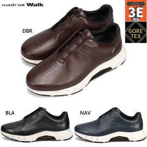 3E 幅広 ワイド マドラスウォーク メンズ ローカット スニーカー 靴 シューズ ゴアテックス 防水 透湿 濡れない 蒸れない カジュアル ブラック 黒 ネイビー ブラウン 茶色 送料無料 madras Walk MW