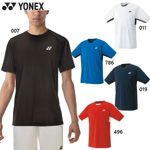 ヨネックス メンズ レディース ユニゲームシャツ バドミントン ウェア 競技 半袖 UVカット 吸汗速乾 ストレッチ 制電 パワースリーブ ホワイト 白 ブラック 黒 ネイビー ブルー レッド 青 赤