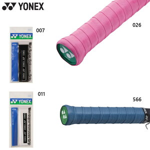 ヨネックス メンズ レディース ウェットスーパー極薄グリップ テニス アクセサリー 競技 グリップテープ 日本製 ウェットタイプ 長尺対応 吸汗 ホワイト 白 ブラック 黒 ブルー 青 ピンク YON