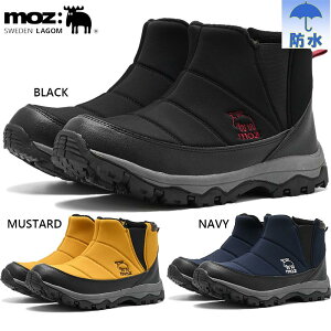 3E 幅広 ワイド モズ 紳士 メンズ サイドゴアブーツ ブーツ 靴 シューズ スノーブーツ 防寒 防水 防滑 軽量 フリース 冬 雪 雨 ブラック 黒 ネイビー イエロー 黄色 送料無料 moz shinsi 3671