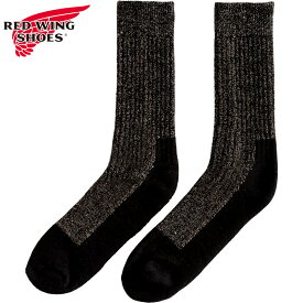 正規取扱店 レッドウィング メンズ ディープトゥキャップドクルー Deep Toe-Capped Crew ソックス 靴下 パイル編み ウール ブラック 黒 RED WING 97642 97654