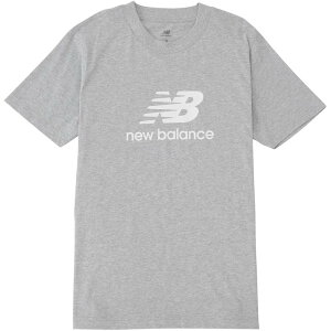 �j���[�o�����X �����Y New Balance Stacked Logo �V���[�g�X���[�uT�V���c �A�p���� �g���[�j���O �E�F�A �g�b�v�X ���� ��� �^�� �X�|�[�c �O���[ �D�F New Balance MT41502