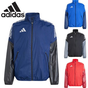 アディダス メンズ ウインドジャケット サッカー アパレル 競技 アウター トレーニング トレーニングウェア 全天候型 視認性 リフレクタープリント 長袖 ブラック 黒 ネイビー ブルー レッ