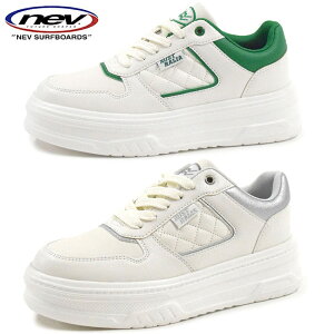 2E相当 ネブ レディース スニーカー 靴 シューズ カジュアル 疲れにくい 軽量 厚底 ローカット 紐靴 シューレース ホワイト 白 nev nev-651