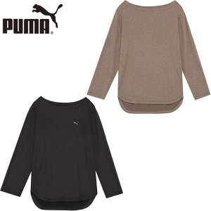 プーマ レディース STUDIO LS Tシャツ アパレル トレーニング トップス 長袖 吸汗速乾 運動 スポーツ ブラウン 茶色 送料無料 PUMA 527987