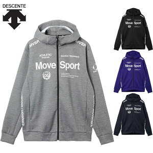 デサント メンズ オーセンティック スウェット フーディー ムーブスポーツ アパレル トレーニング トップス パーカー 長袖 ストレッチ 吸汗速乾 ブラック 黒 グレー ネイビー ブルー 青 灰色