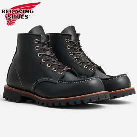 正規取扱店 レッドウィング メンズ ラフネック Roughneck ブーツ ワークブーツ 靴 シューズ カジュアル メイドインUSA ビブラムソール ブラック 黒 送料無料 RED WING 2949