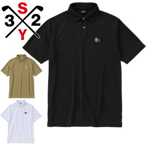 SY32 �����Y WAVE JQ BACK PRINT POLO �S���t �E�F�A ���Z �g�b�v�X ���� �|���V���c UV���H �z������ �z�M �^�� �X�|�[�c �z���C�g �� �u���b�N �� �x�[�W�� �������� SYthirty-two SYG-26S1-18