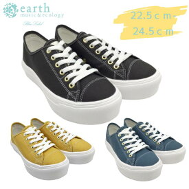 アース ミュージック＆エコロジー ブルーレーベル earth music&ecology BlueLabel スニーカー レディース EM-6610 ブルー ダークグレー イエロー 靴 シューズ あす楽