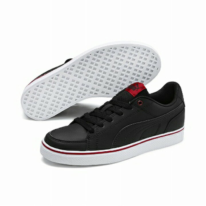 楽天市場 プーマ Puma スニーカー ジュニア Pmj コートポイント 通学 仕事履き Vulc V2 Bg 17 プーマ ブラック ルバーブ 22 5 25 0cm レディース レディス 靴 シューズ ローカット シンプル シューズ愛ランド 楽天市場店