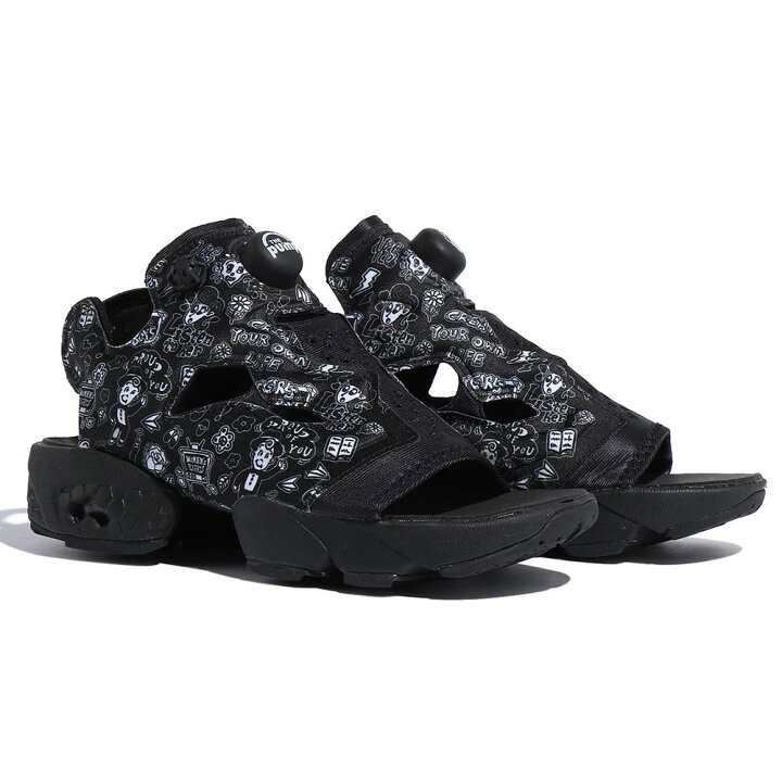 楽天市場 リーボック Reebok インスタポンプフューリー サンダル Instapump Fury Sandal Fw6018 ブラック ホワイト ブラック レディース シューズ愛ランド 楽天市場店