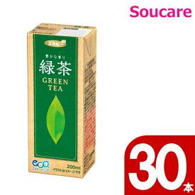 エルビー 緑茶 24546 200mL 30本セット 緑茶 国産 防災 備蓄 保存 常温保存 飲み切りサイズ 紙パック 飲料