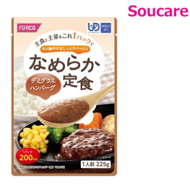 なめらか定食 デミグラスハンバーグ 225g (760027) 単品販売 ホリカフーズ 食事 食事サポート防災 常温 手軽 栄養補助 介護食 食べやすい やわらかい 柔らかい 嚥下補助 嚥下障害 レトルト なめらかペースト 区分4 かまなくてよい