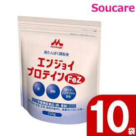 エンジョイプロテインFeZ 0652653 220g 10袋セット 森永 クリニコ 食事 食事サポート 介護 手軽 栄養補助 生活習慣 健康維持
