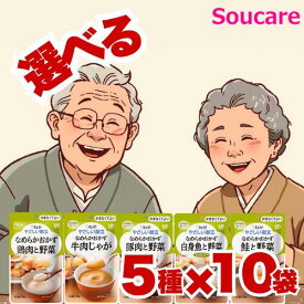介護食 お好みで選べる 5種×10袋 やさしい献立 区分4 かまなくてよい 50袋 キューピー 介護食 やわらか食 区分4 かまくてよい 食事 食事サポート防災 常温 手軽 栄養補助 柔らかい レトルト お好きな味