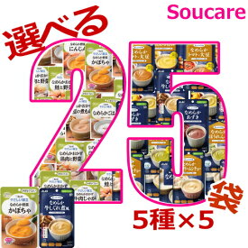 かまなくてよい 選べる25袋セット 5種類×5袋 合計25袋 キューピー やさしい献立 アサヒグループ食品 まんぷく日和 ハウス とろとろ煮込み 介護食 やわらか食 区分4 かまくてよい 食事 食事サポート防災 常温 手軽 栄養補助 柔らかい お好きな味 レトルト