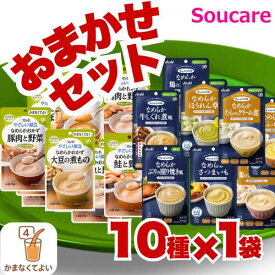 かまずに飲みこむだけ 区分4 はじめてのおまかせ介護食セット 10種×1袋 キューピー やさしい献立 アサヒグループ まんぷく日和