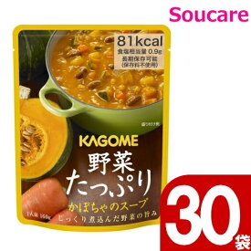 カゴメ 野菜たっぷり かぼちゃのスープ 160g 30袋 栄養補助 栄養補給 防災 備蓄 保存 常温