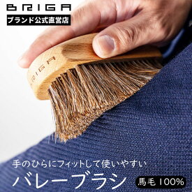バレーブラシ 馬毛ブラシ ホコリ取り用 柔らかなタッチ 適度なコシ 手のひらに沿ってフィット 35mm長の馬毛 ブラシ メンテナンス 靴 バッグ ジャケット 革小物 財布 手入れ ケア ブラッシング 馬毛製 ブナ材 靴磨き お手入れブラシ BRIGA ブリガ VALET BRUSH【 送料無料 】