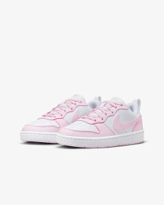 NIKE COURT BOROUGH LOW RECRAFT(GS) DV5456-105 iCL R[g {[ LOW Ntg(GS) WHITE/PINK FOAM zCg/sNtH[