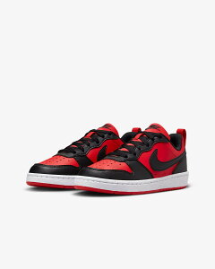 NIKE COURT BOROUGH LOW RECRAFT(GS) DV5456-600 iCL R[g {[ LOW Ntg(GS) UNIVERSITY RED/BLACK-WHITE jo[VeBbh/zCg/ubN