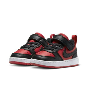 NIKE COURT BOROUGH LOW RECRAFT(TD) DV5458-600 iCL R[g {[ LOW Ntg(TD) UNIVERSITY RED/BLACK-WHITE jo[VeBbh/zCg/ubN