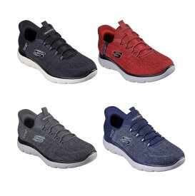 Skechers Slip-ins SUMMITS KEY PACE 232469W スケッチャーズ スリップインズ サミッツ キーペース WIDE FIT ワイドフィット（4E相当） BLK RDBK CCBK NVY バンジーレース ゴムひもスリッポン