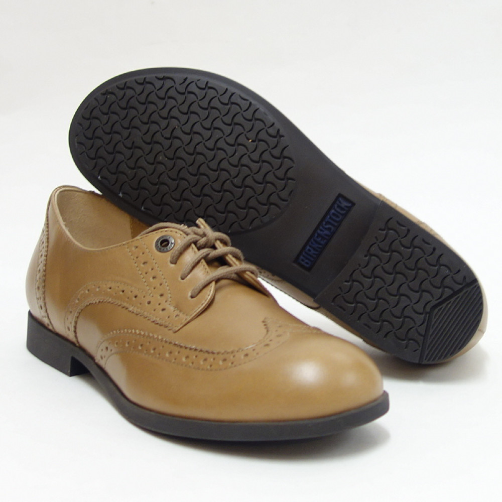 ビルケンシュトック BIRKENSTOCK LARAMIE LOW（ララミー ロー）レディース 1017802（天然皮革／サンド） カッター トラッド  ウィングチップ「靴」 | 靴のシナガワ