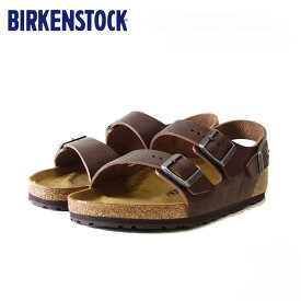BIRKENSTOCK ビルケンシュトック MILANO（ミラノ） 1024911 ヴィンテージウッドロースト（メンズ レギュラーフィット 幅広） 天然皮革 ドイツ製 コンフォートサンダル 正規品 「靴」