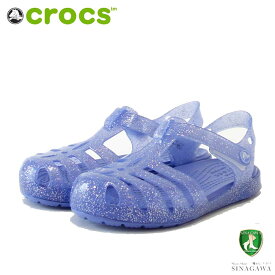 crocs クロックス Isabella Glitter sandal t イザベラ グリッター サンダル T （リトルキッズ）208444 5Q5 ムーンゼリー「靴」